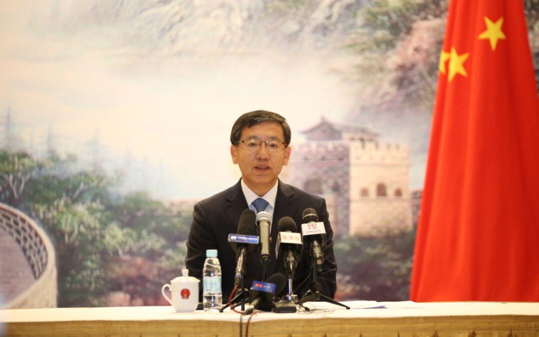 中国驻柬埔寨王文天大使向在柬埔寨华侨华人拜年